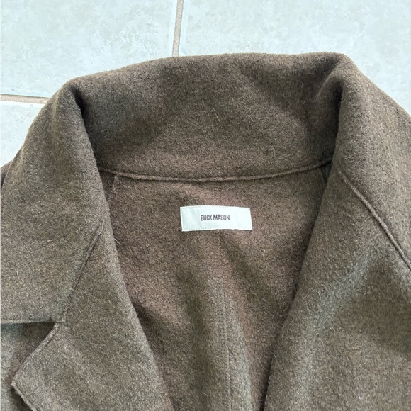 Buck Mason FELTED WOOL BLANKET COAT marled river rock - Picture 3 of 4